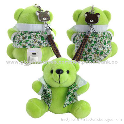 Colorful Doll Cool Bear Original Battery 6,000mAh Smartphone Universal Power Banks with USB Charger